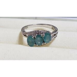 Size 7 RARE Grandidiorite & Zircon 1.5 ctw in Platinum over Sterling Silver Ring